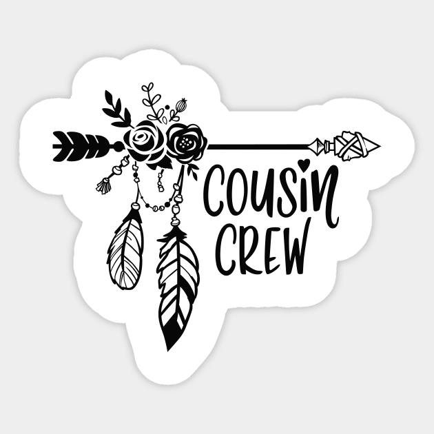 Cousin Crew Sticker by Ombre Dreams
